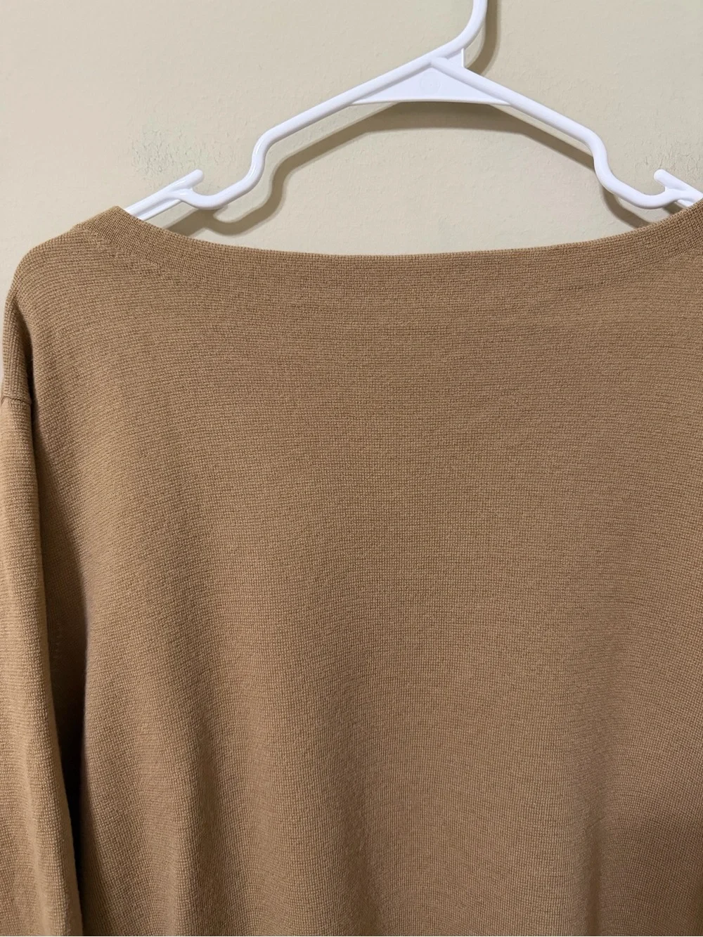 J. Crew women’s xxl chic Camel boat neck Sweater sophisticated classy wool
